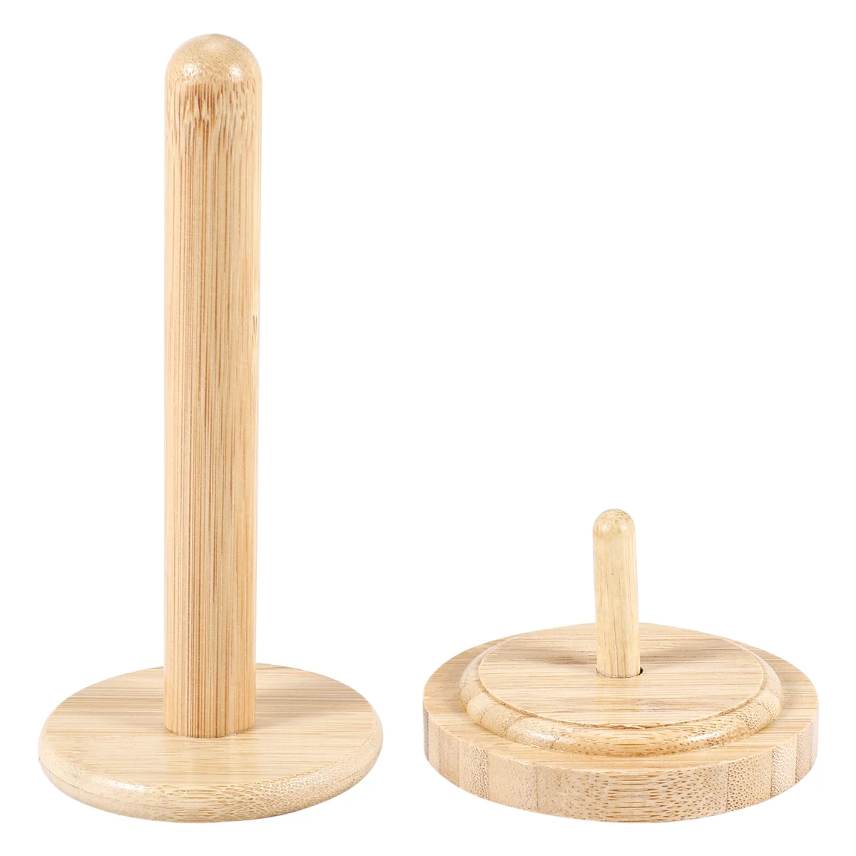 

A72Z Wooden Yarn Holder Revolving Rack Vertical Yarn Storage Tissue Holder Wool Ball Holder Yarn Winder for Crochet Knitting