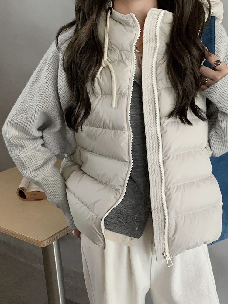 

Легкое вязаное лоскутное пуховое хлопковое женское пальто из двух частей с капюшоном, верхняя одежда, теплое