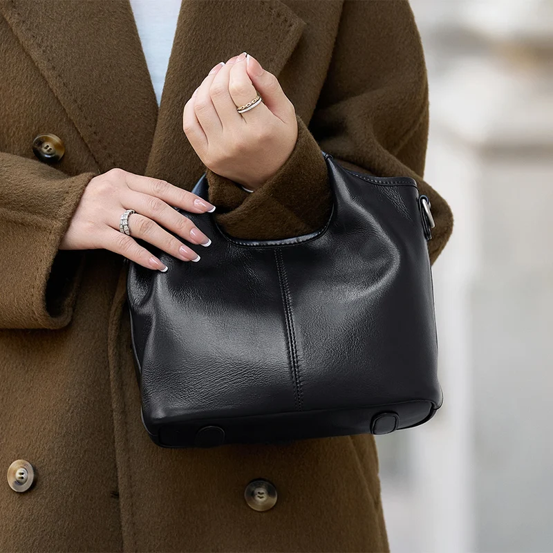 

Limited ZOOLER Handcraft Hot Real Leather Bag Black First Genuine Leather Handbag Tote Shoulder Bags Female Fashion Hot#SC1987