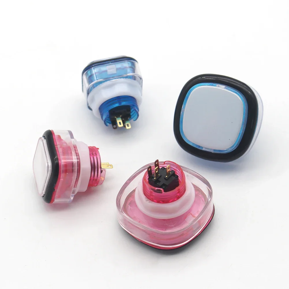 Square LED Illuminated Push Button with Micro Switch, Arcade Machine Game, Video Consoles, 50x50 cm, 35x35 cm, 12V