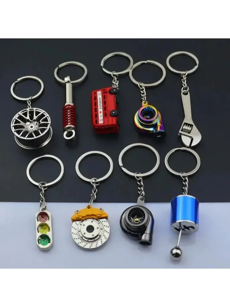 Porte-clés de roue créatif en métal pour Mini voiture, pièces, accessoires pour passionnés d'automobile, chaîne annulaire pour hommes et femmes, cadeau d'amoureux