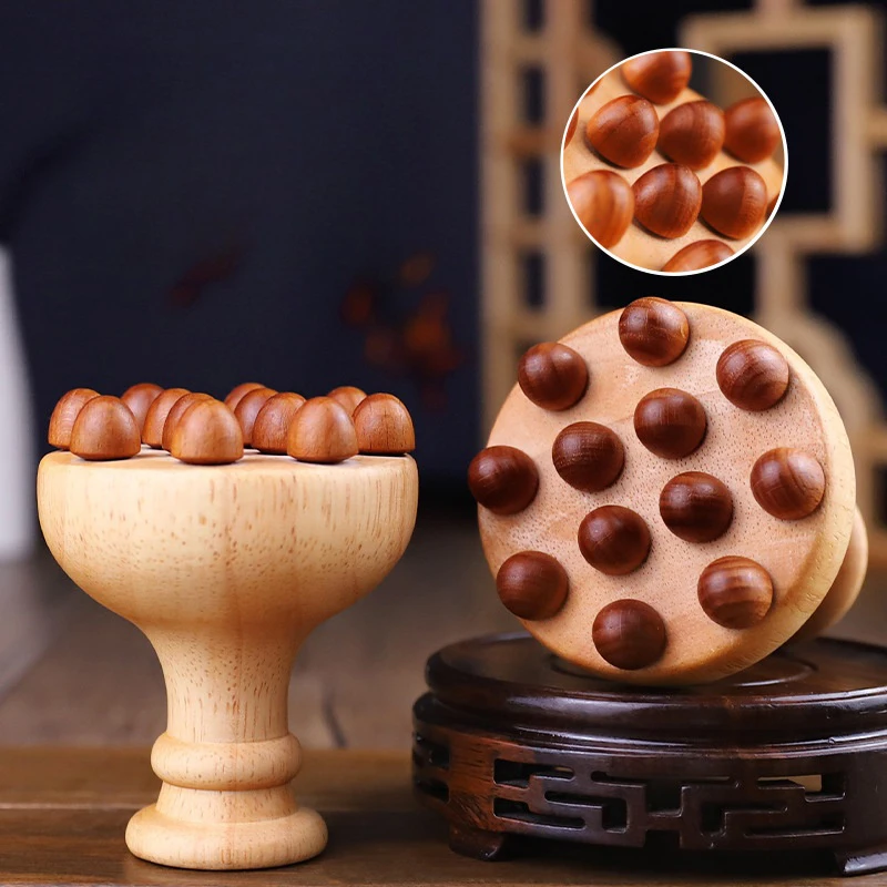 

New 1Pcs Wooden Mushroom Massager Wood Therapy Massage Tool For Relief Muscle Full Body Massage Relax