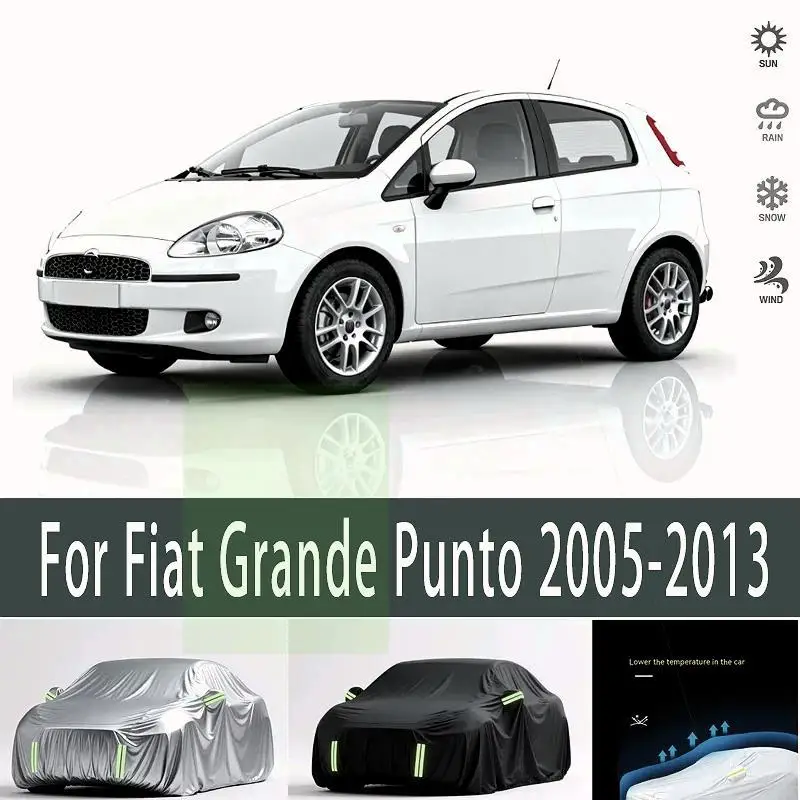 

Для Fiat Grande Punto наружная защита водонепроницаемый пылезащитный солнцезащитный козырек для моделей автомобилей 2010, чехлы