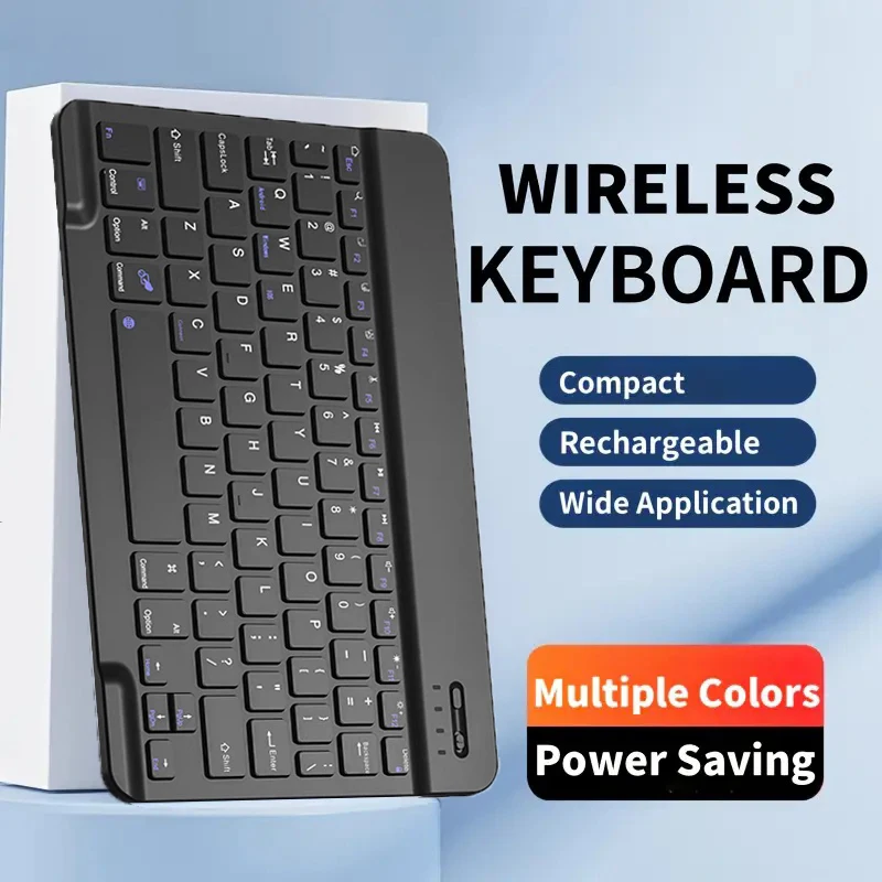 لوحة مفاتيح بلوتوث لاسلكية صغيرة لأجهزة الكمبيوتر المحمول والهاتف اللوحي ولوحة مفاتيح الألعاب القابلة لإعادة الشحن لنظام Android iOS Windows #1