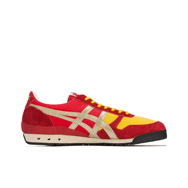Onitsuka Tiger Ultimate 81 EX Unisex Red/Yellow Two-Tone Low-Top Sneakers – Fashionable Non-Slip Everyday Design 1183B536-600