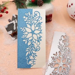 Christmas Flower Metal Cutting Dies Scrapbooking for DIY Album Paper Card Decorative Edge Frame Die Cut 2025 New Arrivals