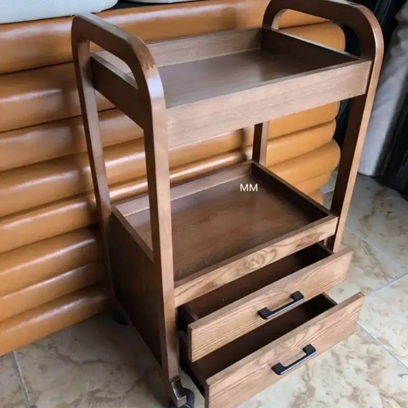 دعم عربة مانيكير أداة صالون تجميل المتداول عجلات مساعدة المنظمون عربات سبا تخزين المعدات عربة متنقلة #2
