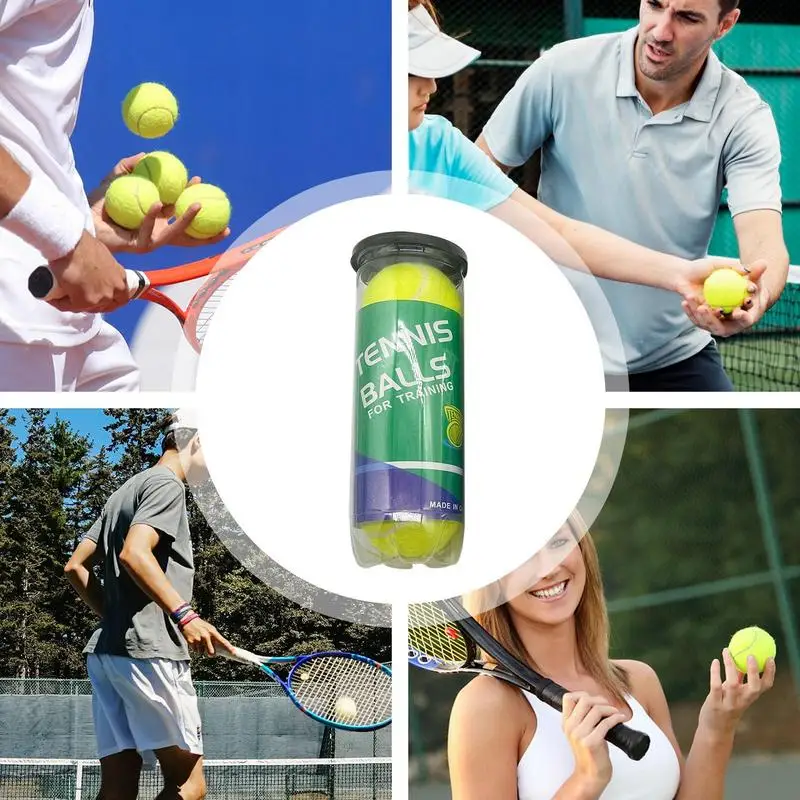 Kids Tennis Balls Soft Tennis Ball Training Ball 3 PCS Official Size Tennis Equipment Pressurized Tennis Balls For Training