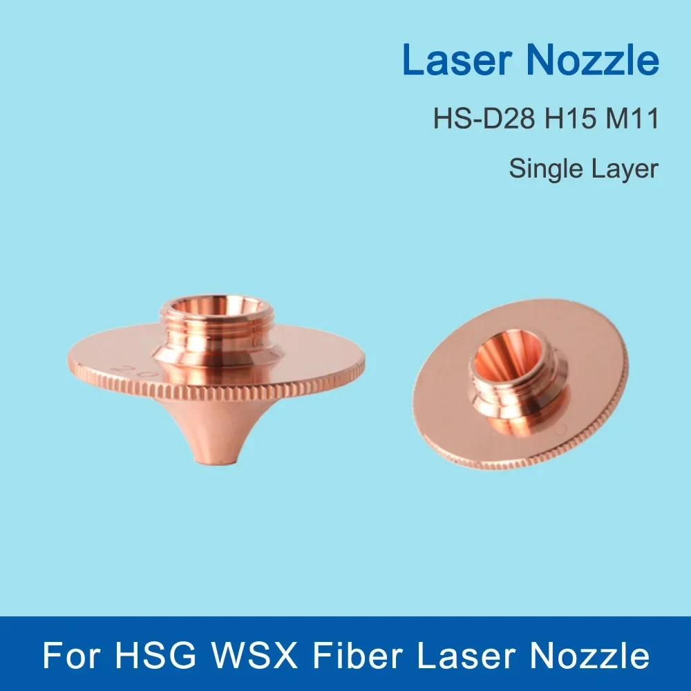 

10pcs Laser Nozzles D28 Caliber 0.8-5.0mm High Speed Layers For PR/HSG/WSX Fiber Laser Cutting Head