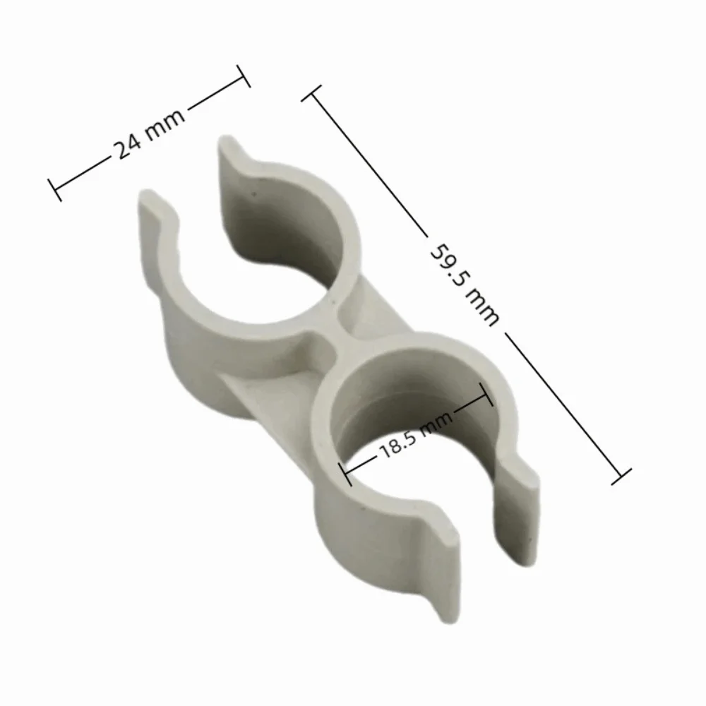 10Pcs Double-ended Dual Pipe Clip 20/25/32mm H-shaped Twin Plastic Pipe Clamp Glossy Surface No Assembly Required Tube Clips