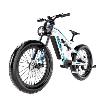 HEZZO 탄소 섬유 Ebike 하이브리드 전기 자전거, K9, 52V, 1000W, Bafang M620, 미드 드라이브, 21Ah, LG, 50Kmp, 26x4.5 인치, 팻 타이어