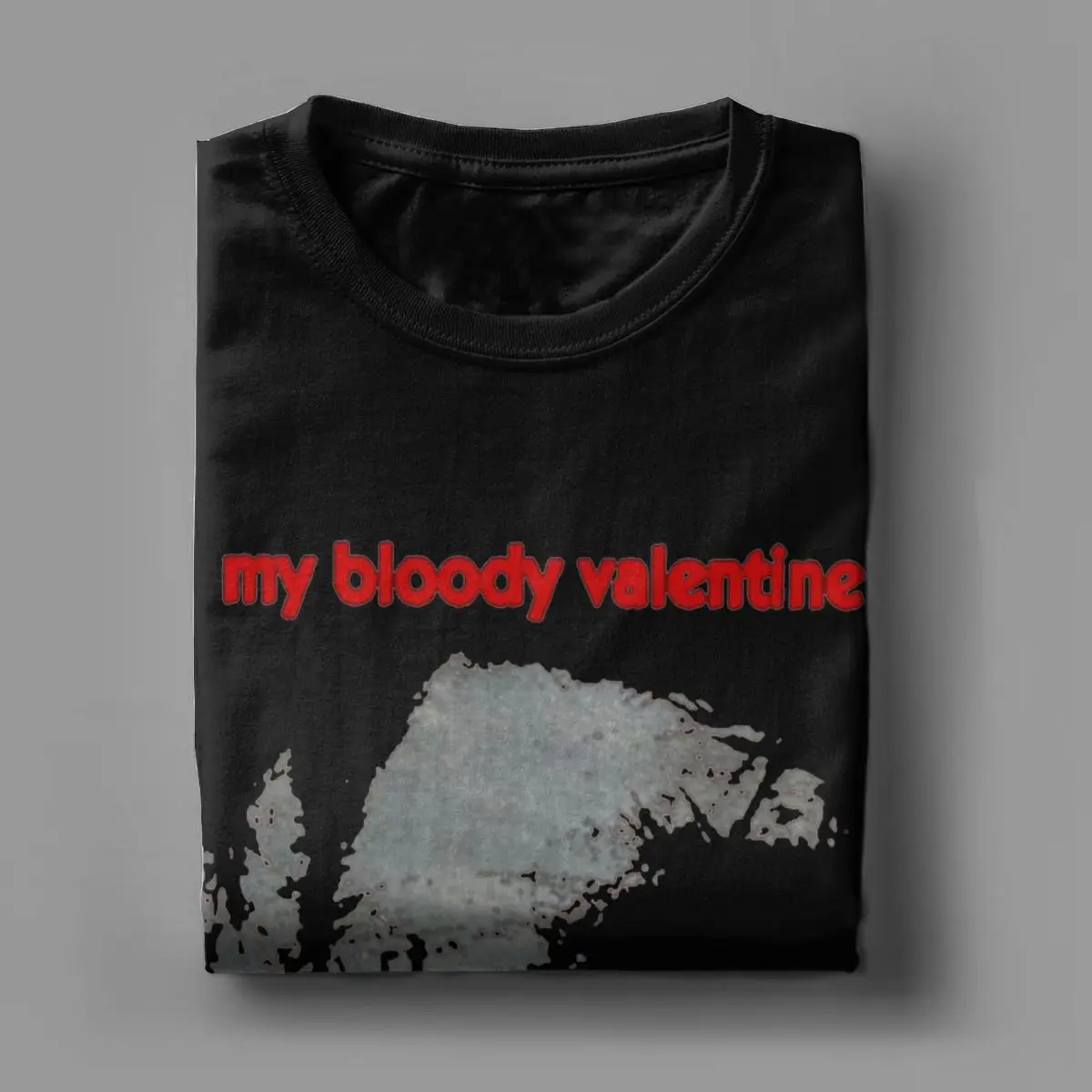 My Bloody Valentine Feed Me Wih Your Kiss T Shirts for Men Pure Cotton Vintage T-Shirts Crew Neck Tee Shirt Birthday Present