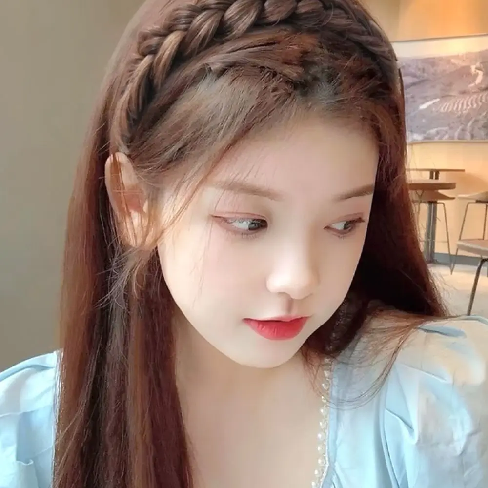 Natural Looking Braid Headband For Kaifei Synthetic Hair Hoop Fishtail Wig Volume Boosting Hair Accessory Soft Hairpiece