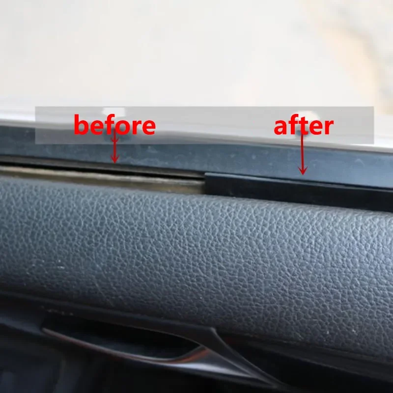 Side Window Seal Strip Window Seam Filler Rubber Strip Reduce Vibration Rattle Waterproof Windproof Seal Strip Auto Accessories