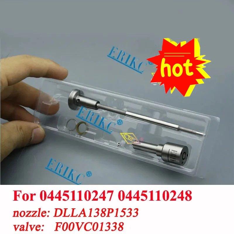 0445110247 0445110248 Fuel Injector Repair Kit Nozzle DLLA138P1533 Valve F00VC01338 For HYUNDAI IVECO 504380470 504088823