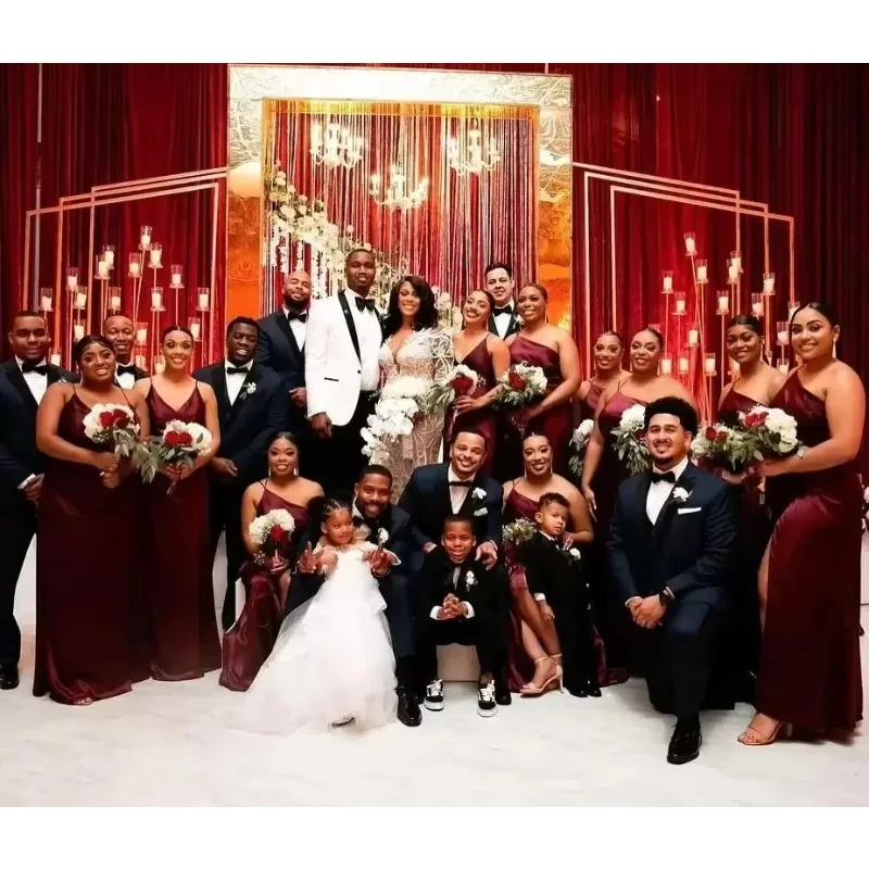 

Customized Lace Appliques Mermaid Wedding Dress with Cathedral Detachable Train Long Sleeves Robe De Mariée 2025 Bridal Gown