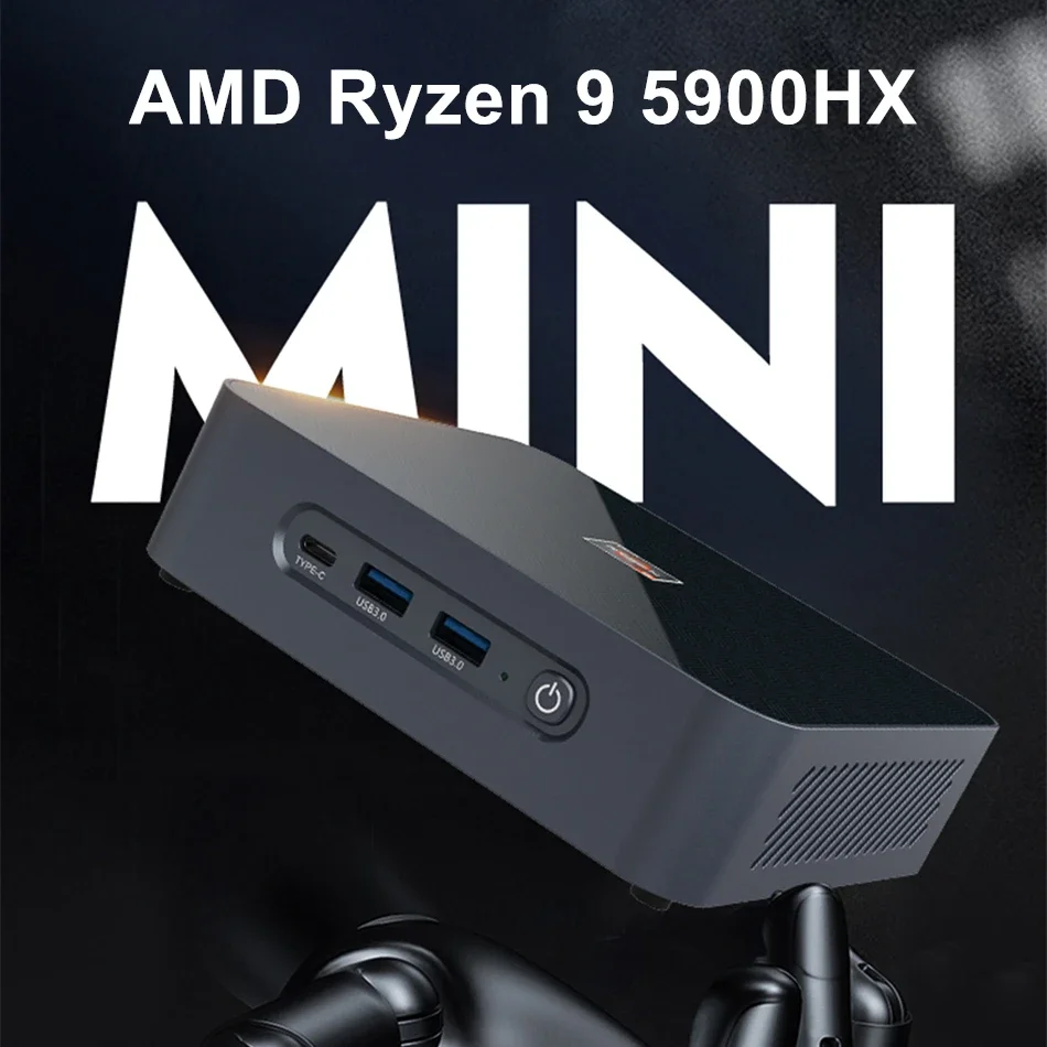 Kingnovy AMD ゲーミングミニ PC Ryzen 7 5800H Ryzen 5 5600H 2 * DDR4 NVMe SSD 2.5G LAN デスクトップゲーマーミニコンピュータ HTPC USB3.2 WiFi6