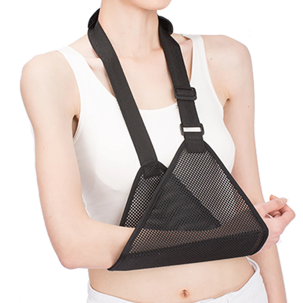 Adjustable Arm Sling, Breathable Mesh Arm Support Strap, Lightweight Shoulder Immobilizer, Stabilizer for Elbow Wrist Injuries