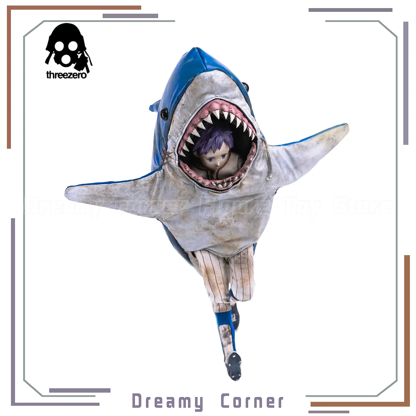 

【In Stock】Original Threezero FigZero Dorohedoro Ebisu Peace Sharks Mascot Vension 1/6 Action Figure Toy Model Collection