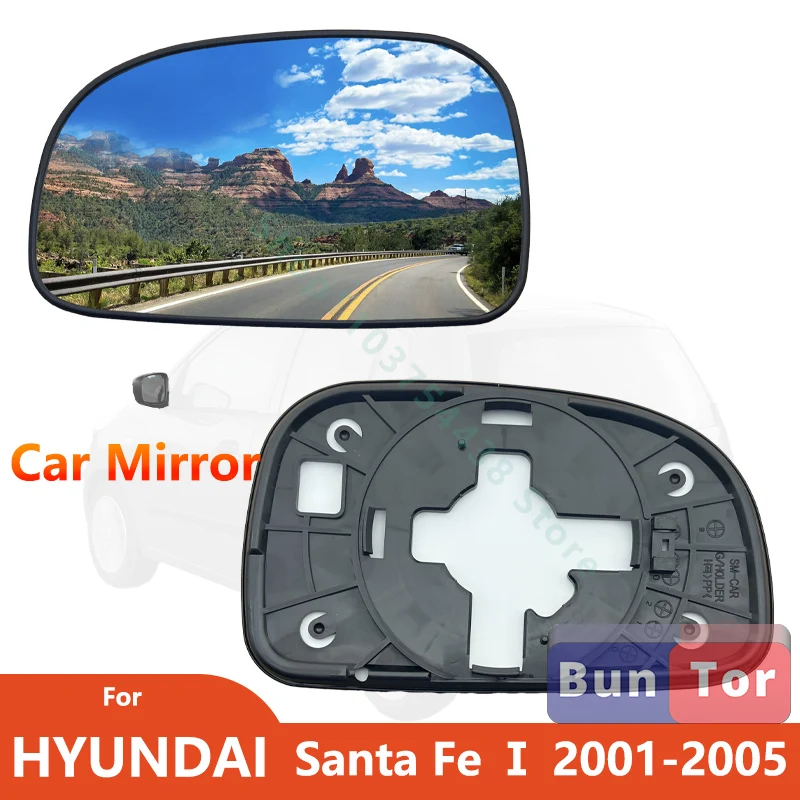 Espejo retrovisor izquierdo o derecho para Hyundai Santa Fe SM 1ª generación 2001 2002 2003 2004 2005 # 8761126100/Lente de Espejo Retrovisor/Pieza de Espejo Retrovisor para Automóvil