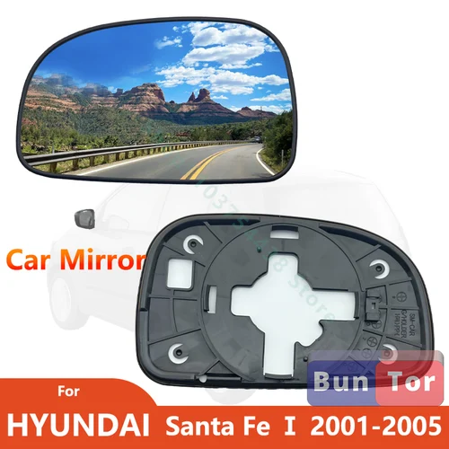 Espejo retrovisor LH & RH para Hyundai Santa fe I 2001 2002 2003 2004 2005 /87611/21-26100/lente de espejo retrovisor de coche/pieza de espejo de puerta automática
