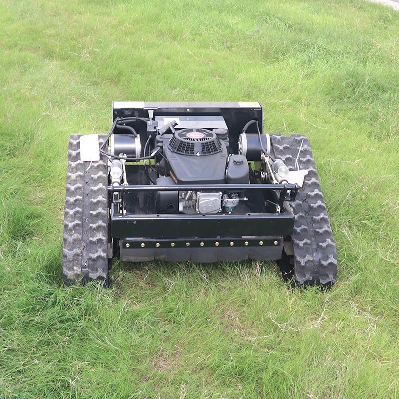 

Радиоуправляемая сельскохозяйственная газонокосилка TULX с резиновыми гусеницами 550 мм, промышленная, с сертификатами CE и EPA, травосборник