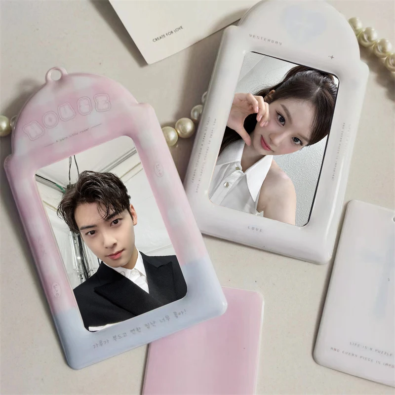 

KPOP 1pcs Collectible Card Holder 3 Inch Star Photo Card Holder Organizer Album LOMOCard Protector Beautiful Girl Gift Card Book