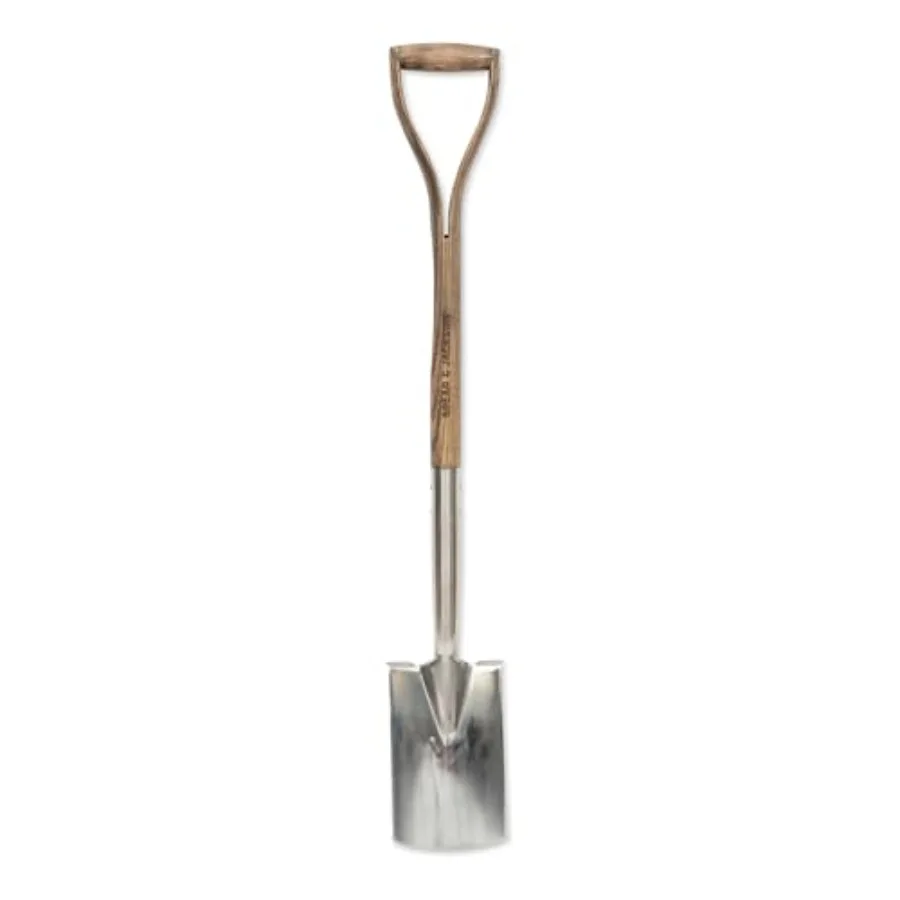 

Traditional Stainl, Mirror-Polished Stainl Steel Head, Weatherproofed Hardwood Shaft, Ergonomic Wishbone Handle