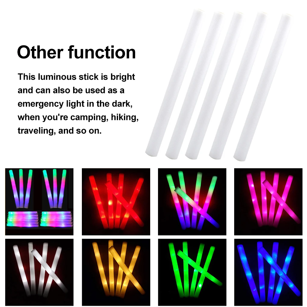 Glow Stick Nightclub Wedding Birthday Flashing LED Sticks Emergency Glowstick Luminous Wand Lighting Decoration