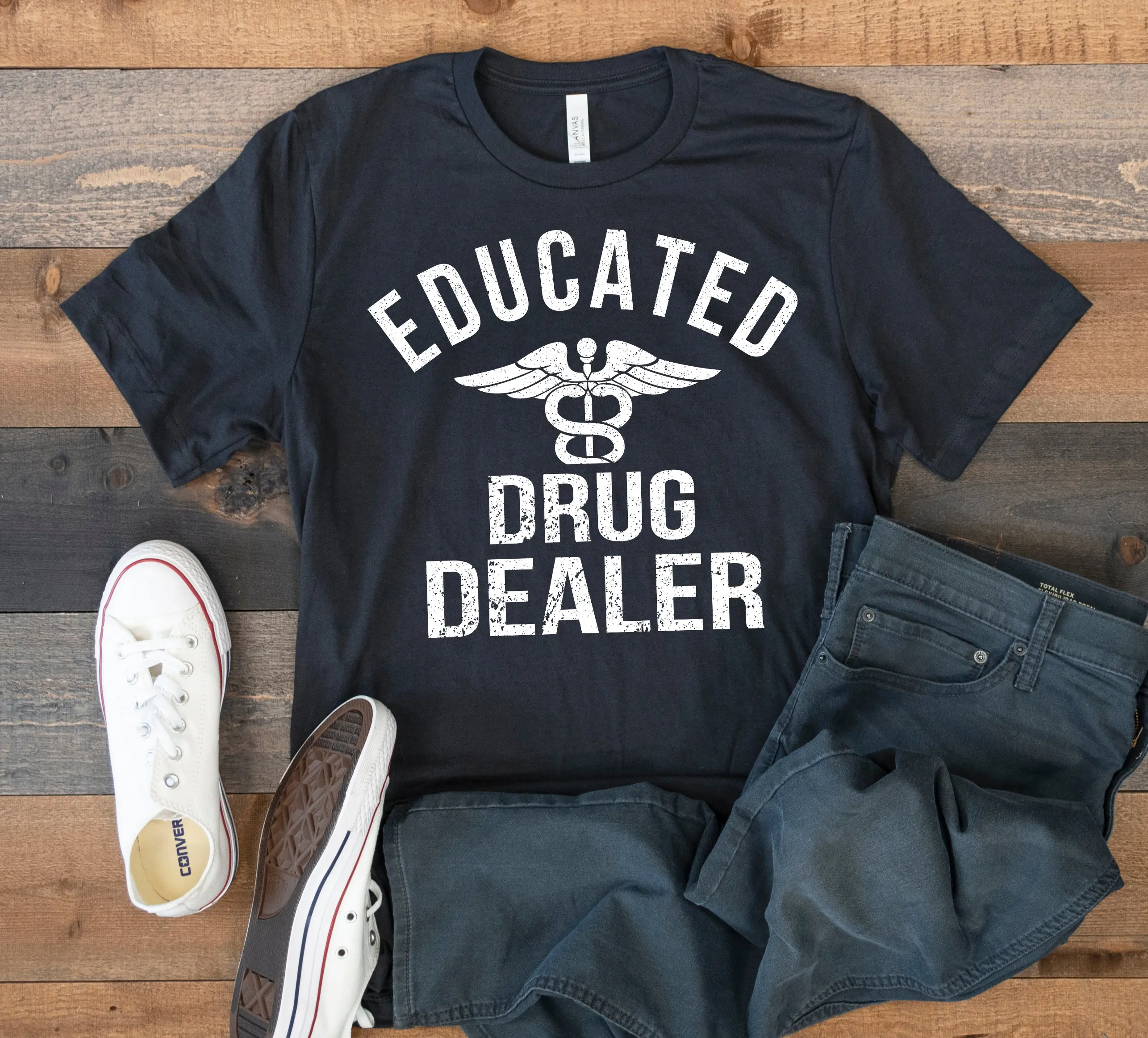 Funny Pharmacist T Shirt Pharmacy Technician Educated Drug Dealer SweaT Long Sleeve