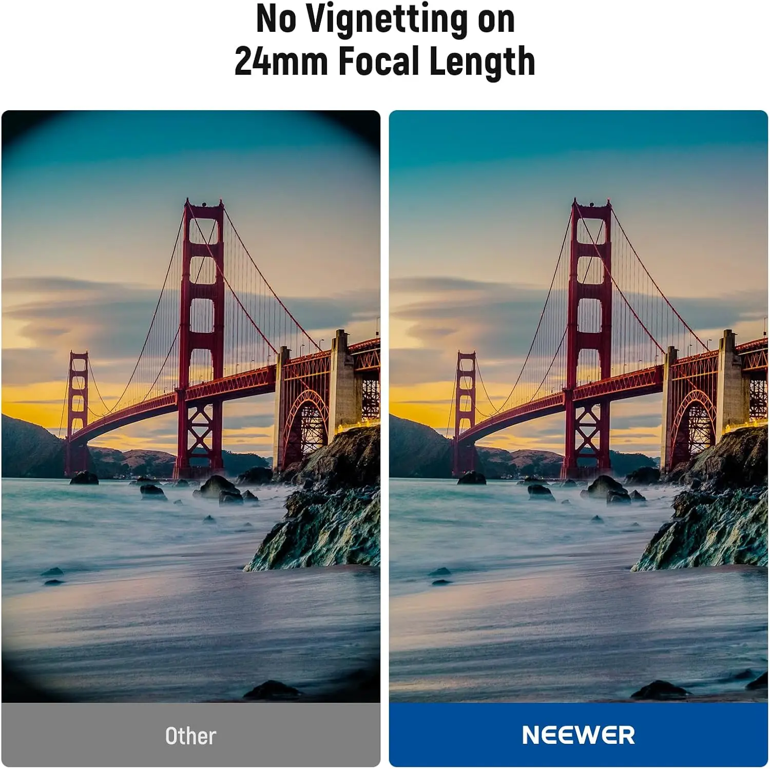 NEEWER Basics 58mm مرشح ND متغير ND2-400 1-9 توقف تخفيض الضوء للتدوير مرشح الكثافة المحايدة المتغيرة