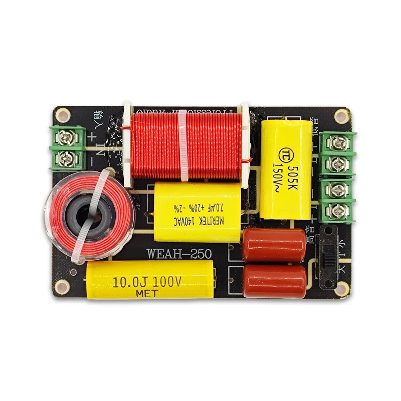 

WEAH-250 2750/2800Гц 250Вт 2-полосный частотный делитель, аудио Hi-Fi фильтр, плата фильтрации, кроссовер для твитеров и басов