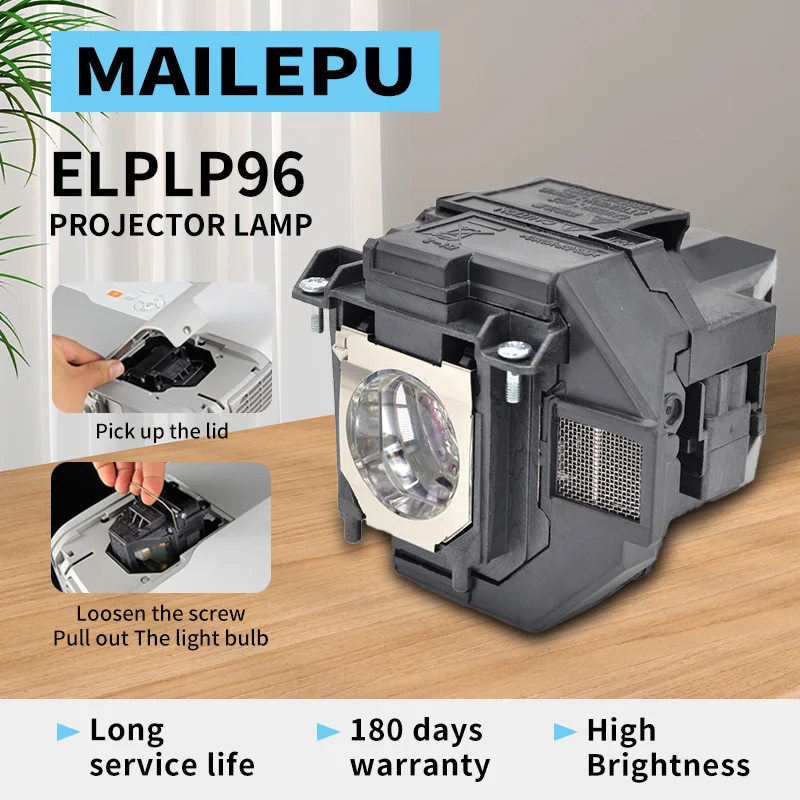 Mailepu Replacement bulb Projector Lamp bulb With housing for ELPLP96 / V13H010L96 EB-W39 EB-W42 EB-X41 EB-W05 ELPLP88 ELPLP97