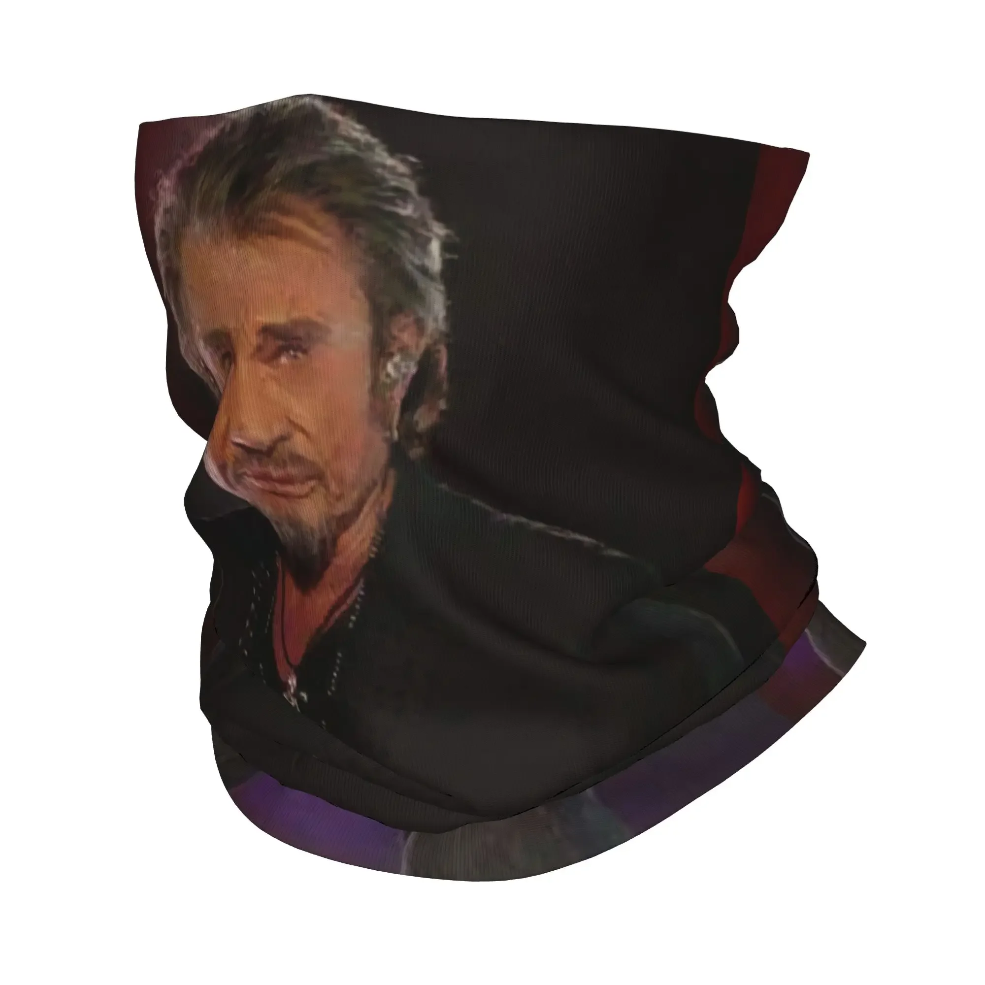 New Johnny Hallyday Winter Headband Neck Warmer Men Women Hiking Hunting Tube Scarf Singer Actor Face Bandana Gaiter