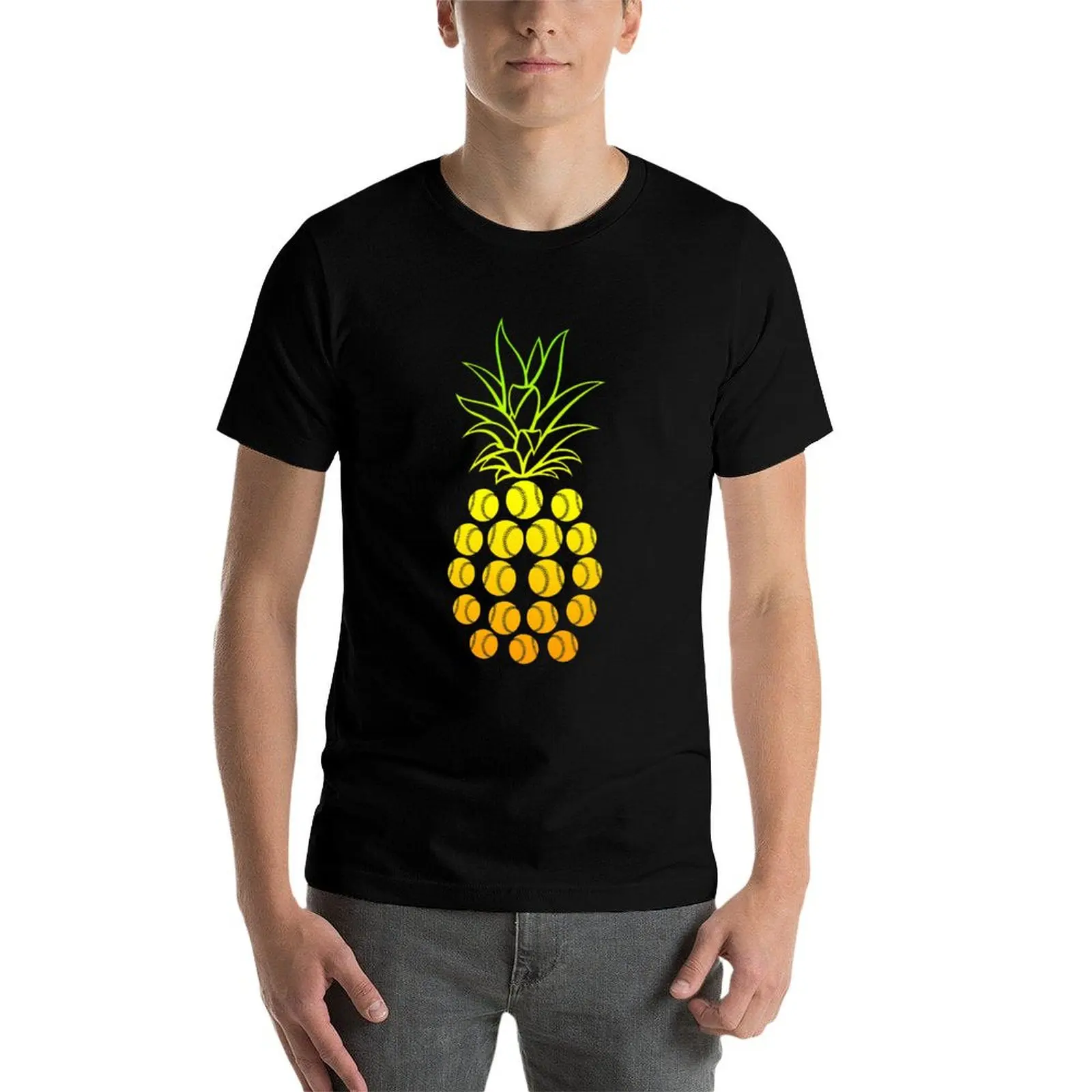 

PINEAPPLE SOFTBALL BASEBALL SHIRT T-Shirt cotton t shirts high quality t shirt man designer essential t shirt T-Shirt
