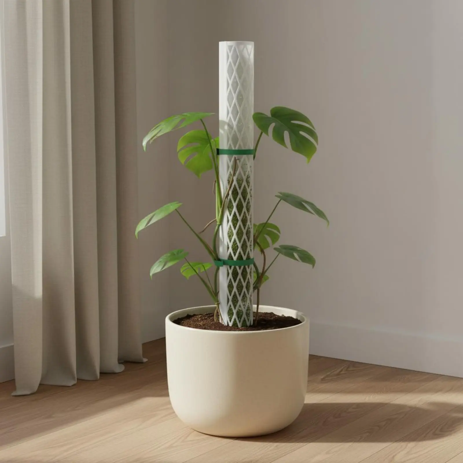 Poste de Humus en Forma de D, Retenedor de Humedad, Apilable, Resistente a la Decidencia, para Plantas de Interior y en Maceta