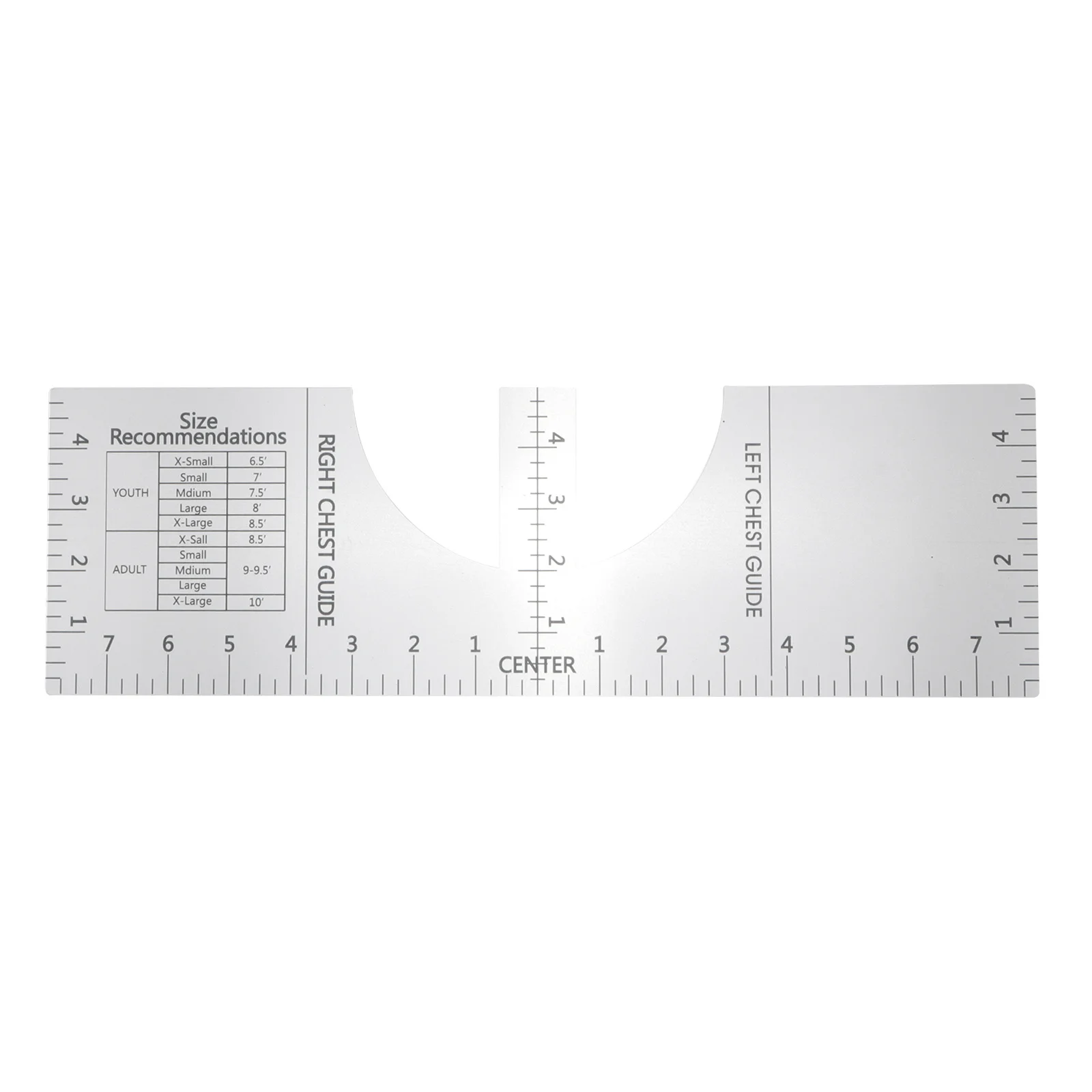 

T-Shirt Alignment Ruler Acrylic Transparent Guide for Collar Centering Sewing Accessories Tailor Tool for Screen Printing Vinyl