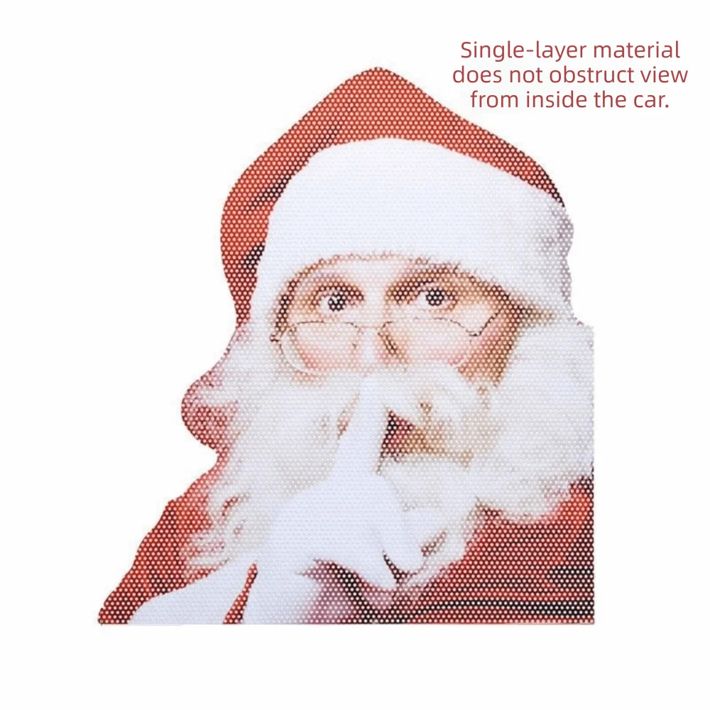2D Flat Static Cling Window Sticker Double-Sided Visible No Residue Christmas Decal Removable Reusable Mirror Cling Home Decor
