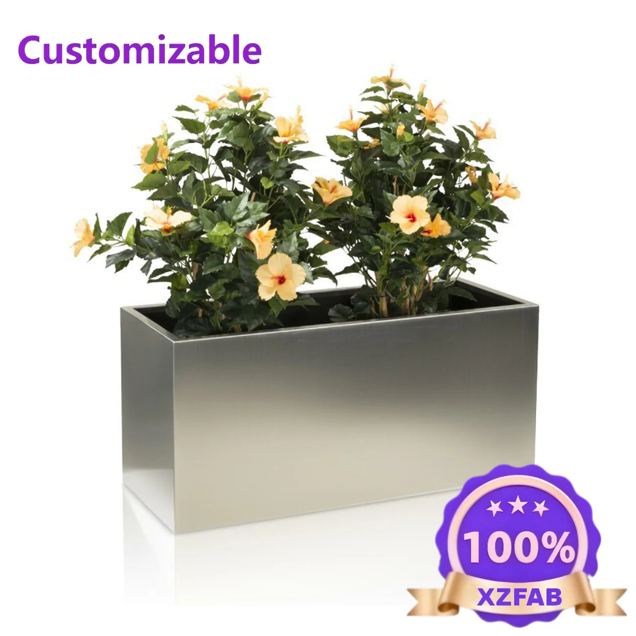 Factory Direct 2026 Stainless Steel Golden Flower Vase /Metal Flower Pot For Outdoor/Indoor（Customize）