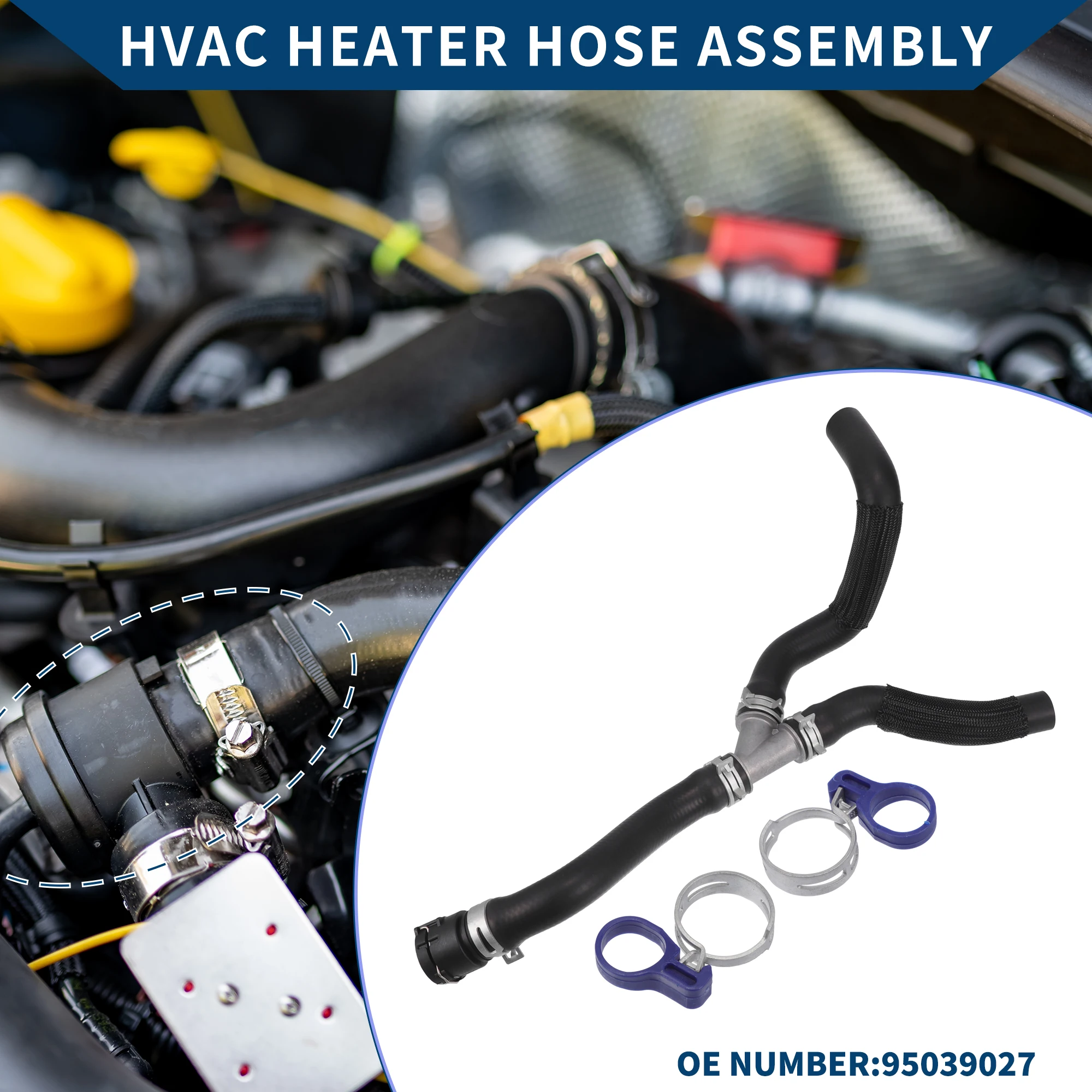 

UXCELL Car Engine HVAC Heater Hose Assembly for Chevrolet Cruze 2011-2015 No.95039027