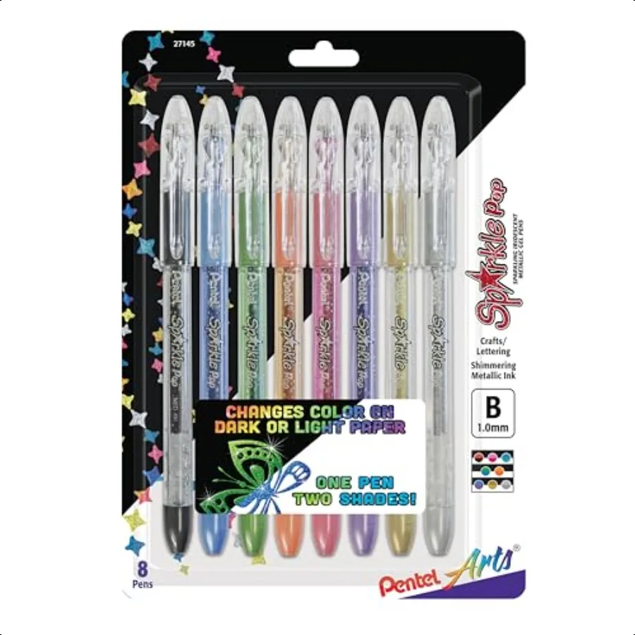 

Arts Sparkle Pop Metallic Gel Ink Pen 1.0mm Bold Line Assorted Colors Pack of 8 K91PABP8M