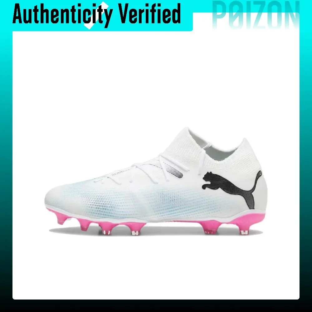 PUMA Future Match AG Artificial Ground FG Firm Ground Abrasion Resistant Soccer Shoes Men's White Pink 107715-01