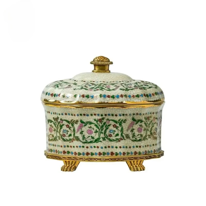 &c Luxury Ceramic Storage Containers Storage Box with Decorative Lid Home Decorative Accessory