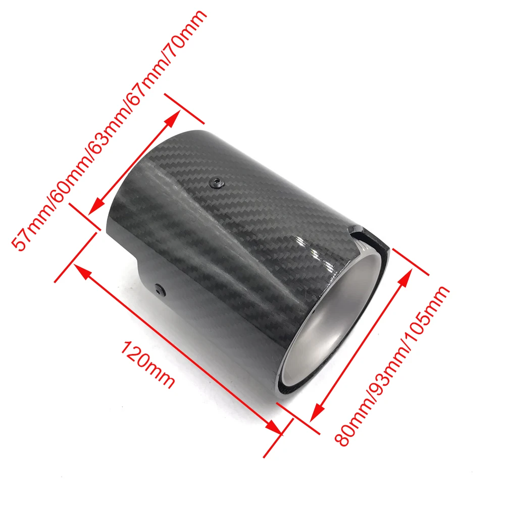 M Performance Glossy Carbon Exhaust Tip For F87 M2 M2C N55 F80 M3 F82 F83 M4 F90 M5 M135i M235i M335I M435I Muffler Nozzle Tails