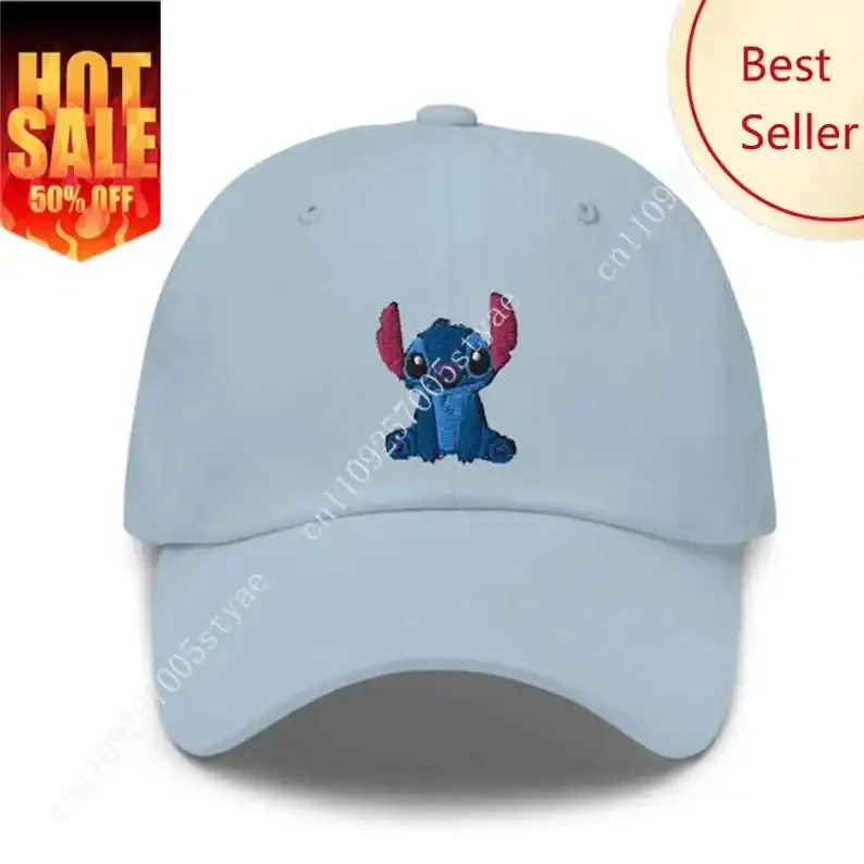 

Lilo Stich Hat Disney Cartoon Embroidered Hats Boy Girl Baseball Cap Children Outdoor Caps Fashion Kid Sunhat Blue