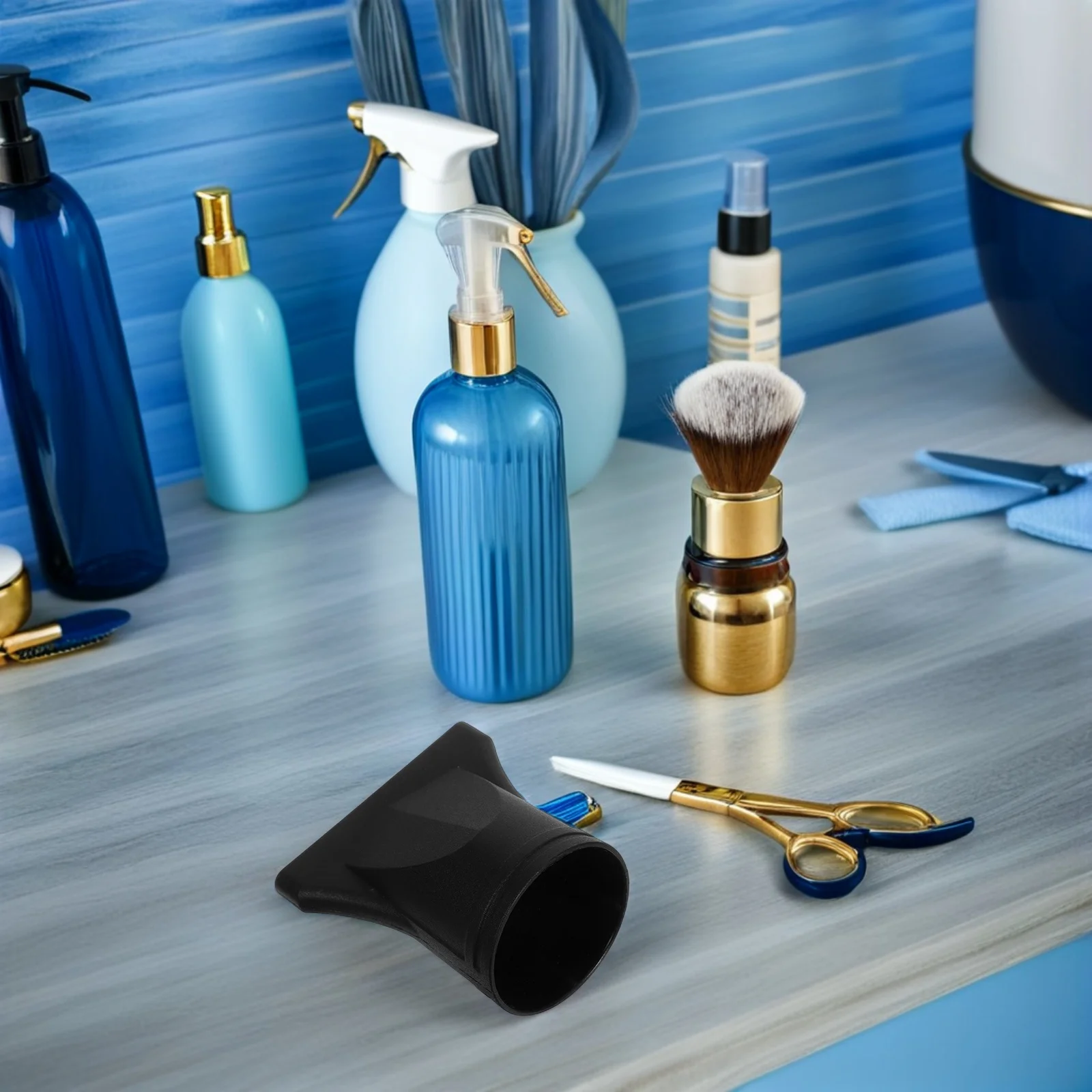 2 قطعة مجفف الشعر العالمي مرفق فوهة المكثف الناشر نصائح أسود 44-46 مللي متر قطر صالون تصفيف مجفف للنفخ #5