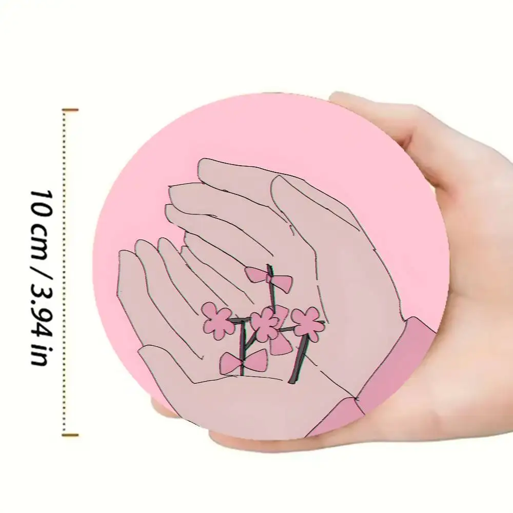 K-Kyu kurarin iyowa Wooden Cup Mat Cappuccino Vodka Juice Water Coaster for Flower Shop 3