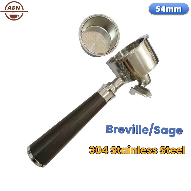 54mm Portafilter Double Spout Compatible with Breville Bambino Plus (BES500)/ Infuser (BES840XL) 54mm Breville Barista Serie