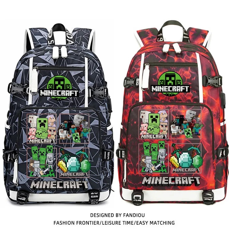 Fashion Games Digital Large Capacity Boys and Girls High Junior High Students Elementary School Students Backpack School Bag