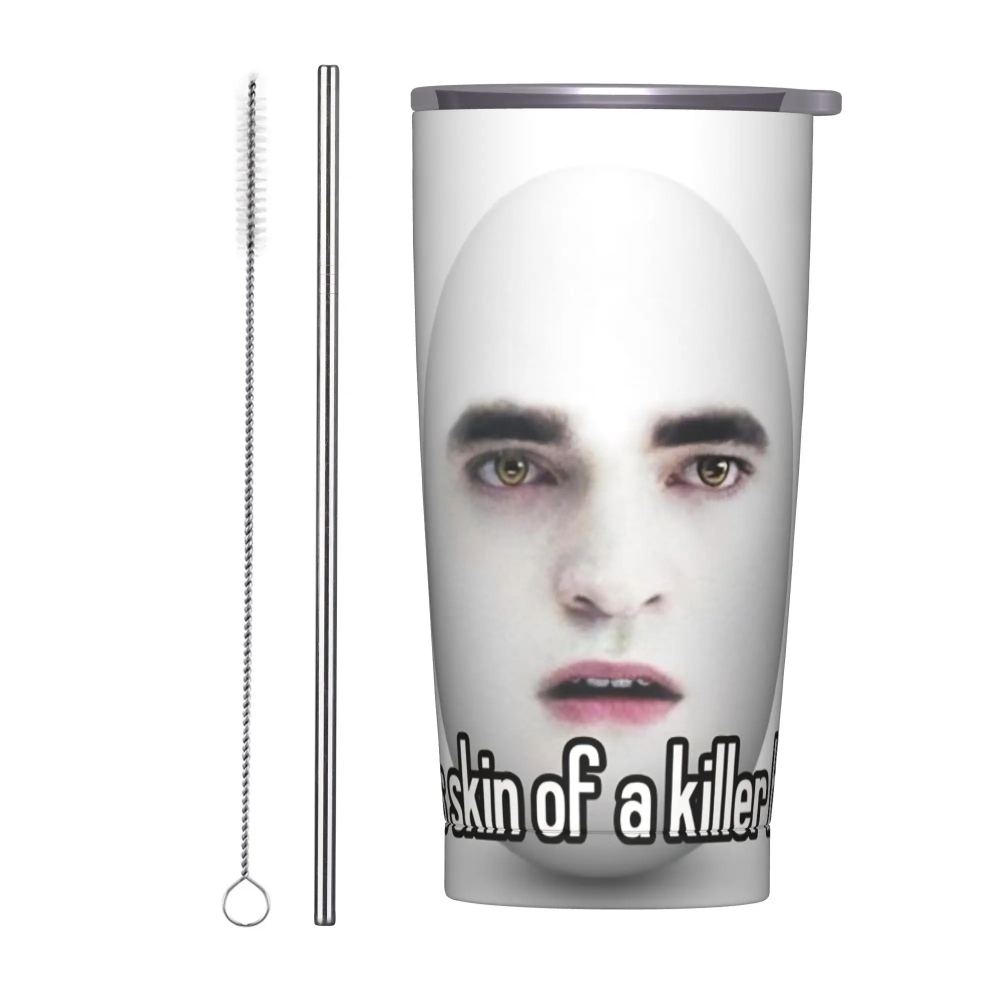 Edwards Cullen  Tumbler Vacuum Insulated  Thermal Cup with Lid Straw Outdoor Mugs Spill Proof 20oz
